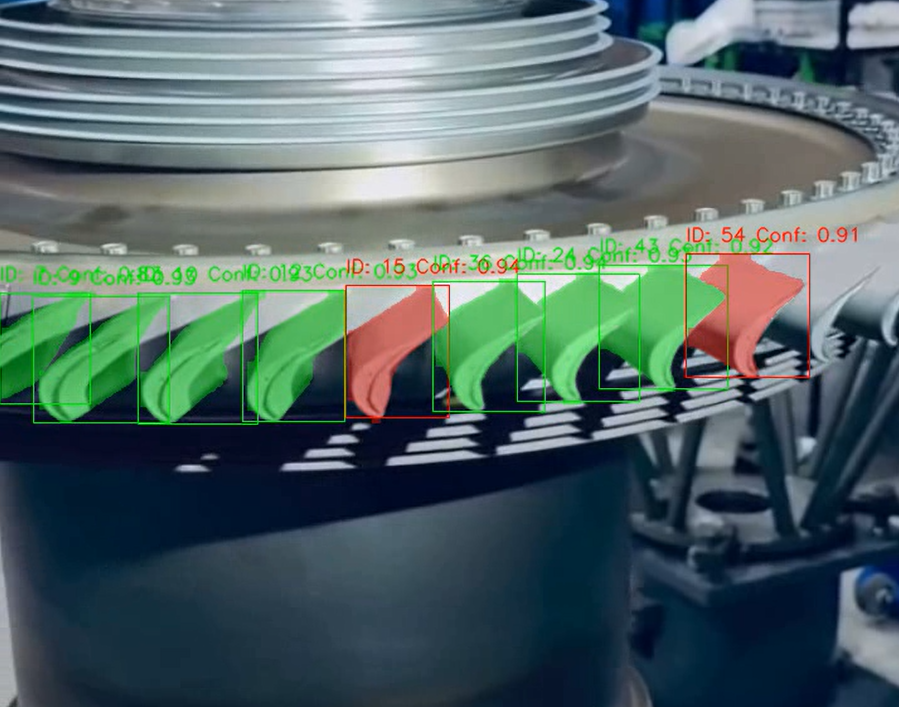 AI detection of dents on CFM rotor compressor blades